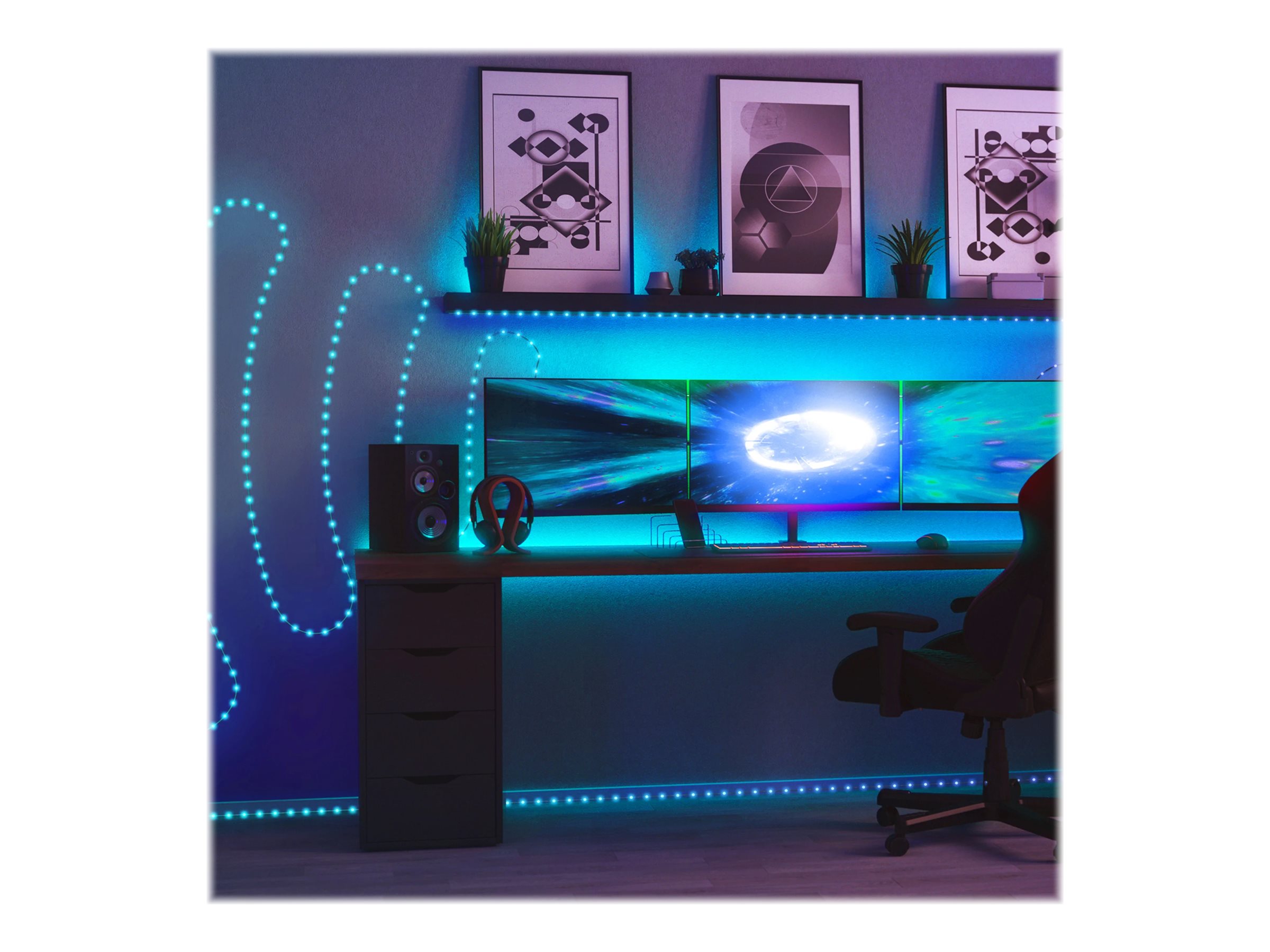 Twinkly|Dots Smart LED Lights 60 RGB (Multicolor), USB Powered, 3m, Black|RGB – 16M+ colors