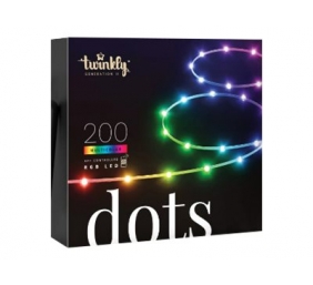 Twinkly|Dots Smart LED Lights 200 RGB (Multicolor), 10m, Transparent|RGB – 16M+ colors