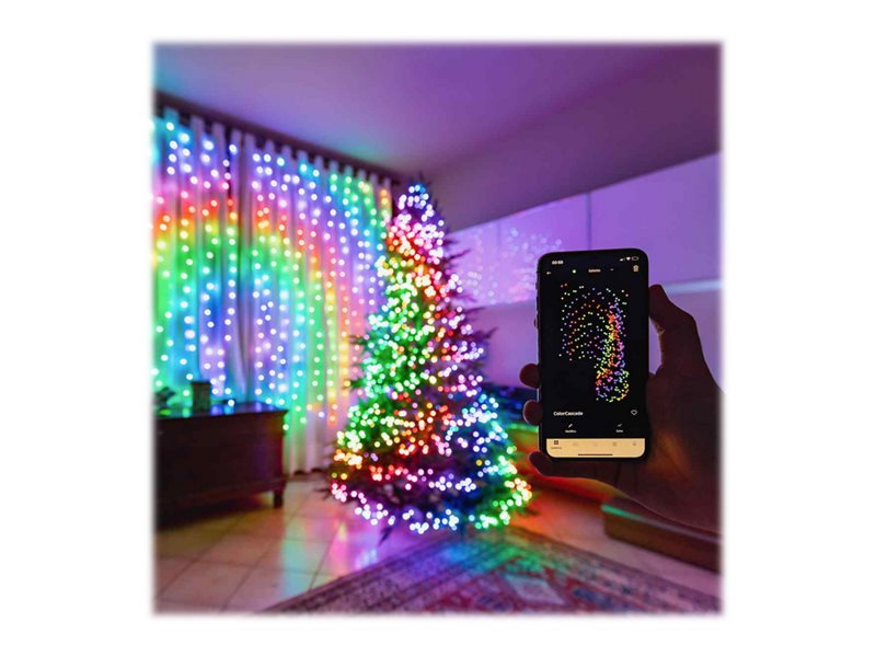 Twinkly|Strings Smart LED Lights 400 RGBW (Multicolor + White), 32m, Black wire|RGBW – 16M+ colors + Warm white
