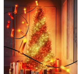 Twinkly Candies 100 Candle-shaped RGB LEDs, USB-C|Green Wire