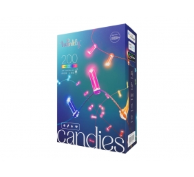 Twinkly Candies 200 Candle-shaped RGB LEDs, USB-C|Green Wire