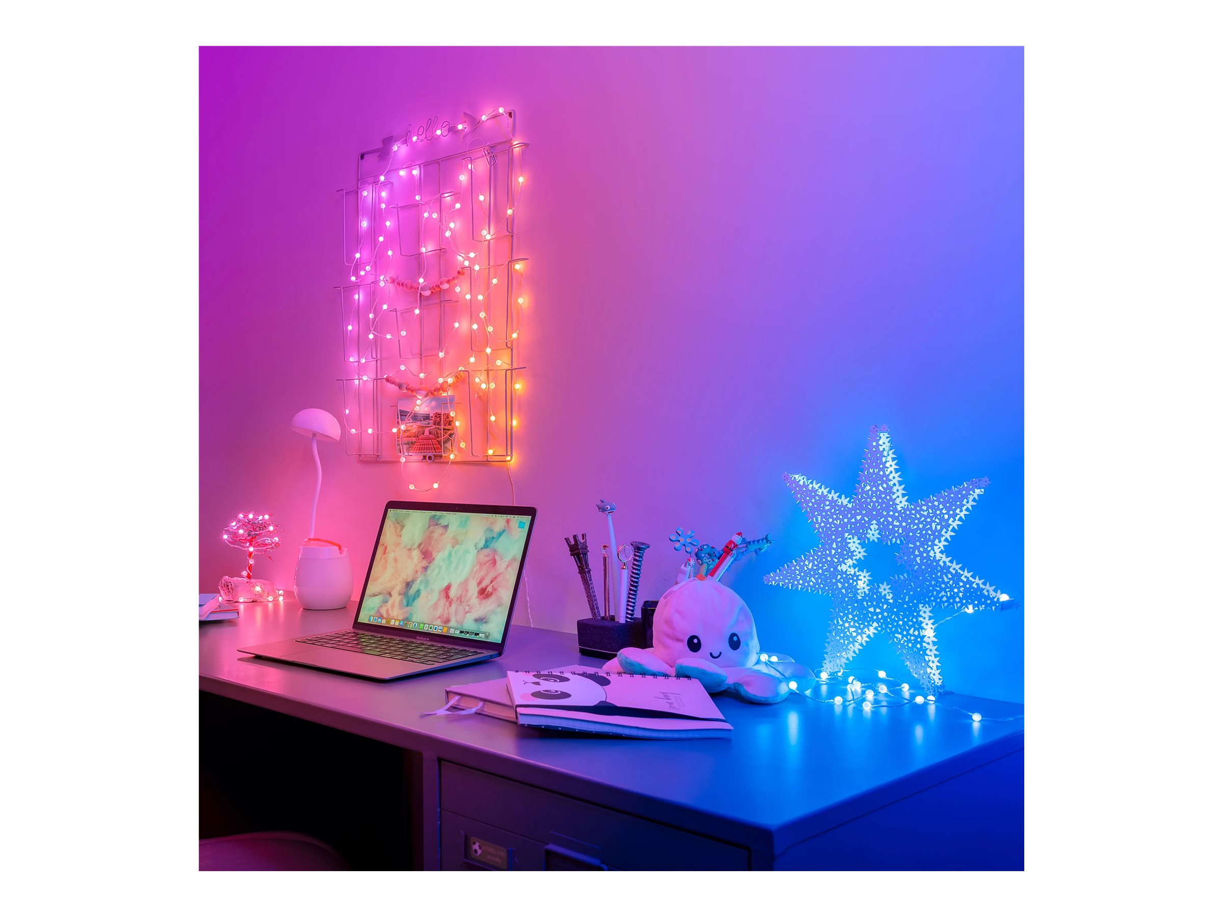 Twinkly Candies 200 Pearl-shaped RGB LEDs, Green Wire, USB-C