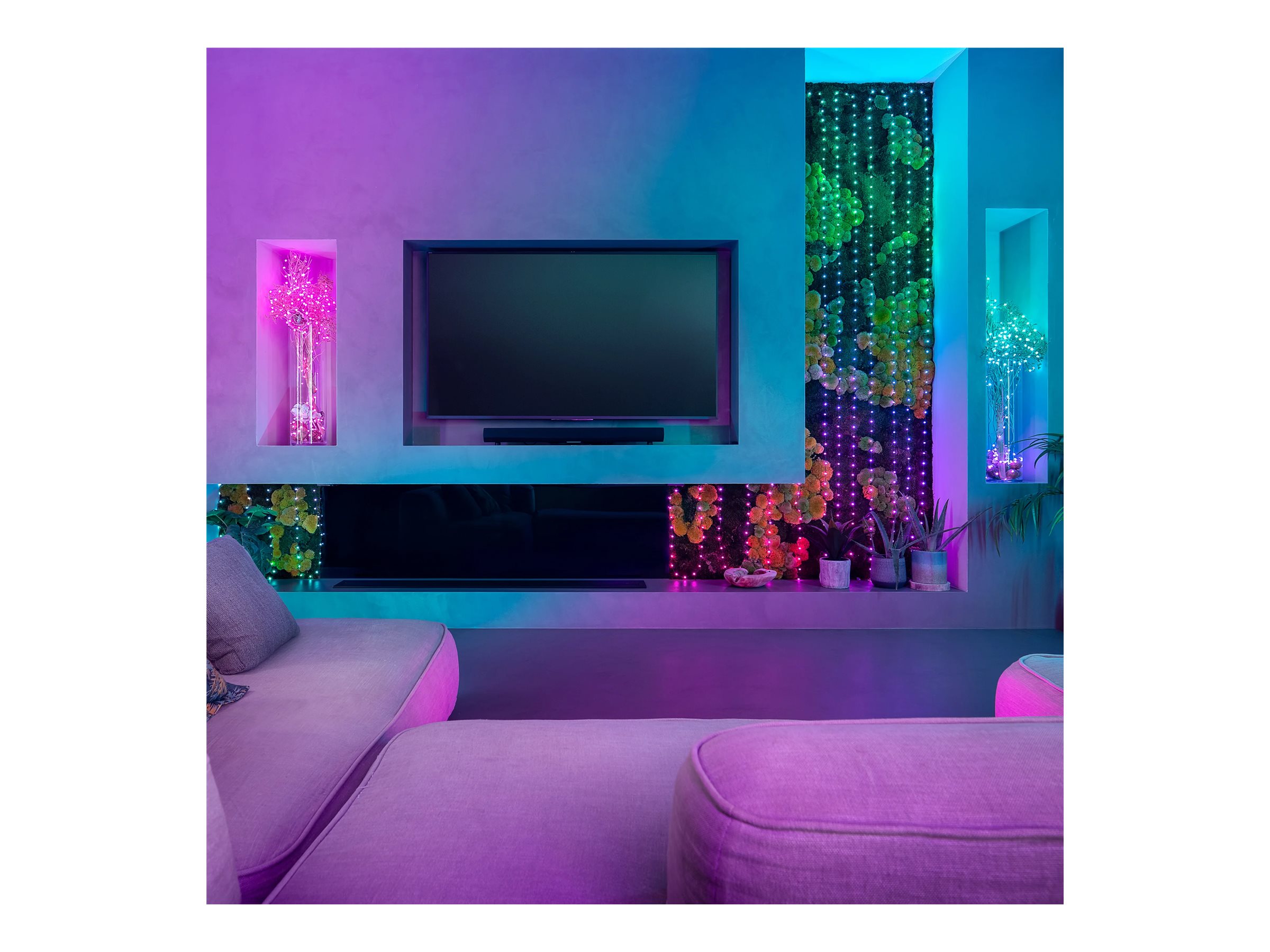 Twinkly Candies 200 Pearl-shaped RGB LEDs, Green Wire, USB-C