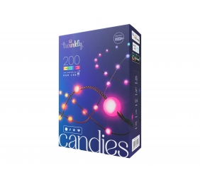 Twinkly Candies 200 Pearl-shaped RGB LEDs, Green Wire, USB-C