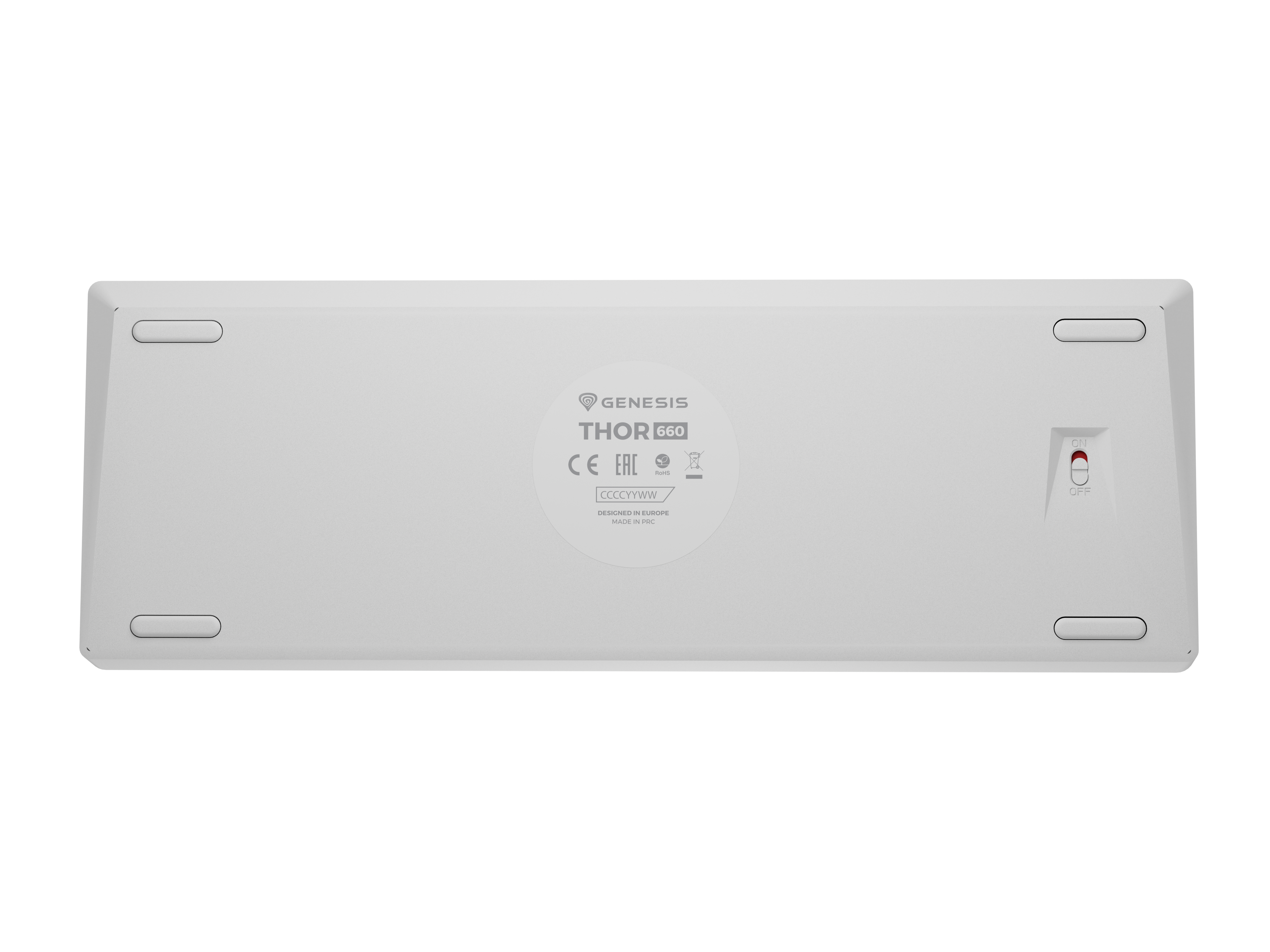 Genesis THOR 660 G2 | Gaming keyboard | Wireless/Wired | US | White | 2.4 GHz, Bluetooth, USB | Linear
