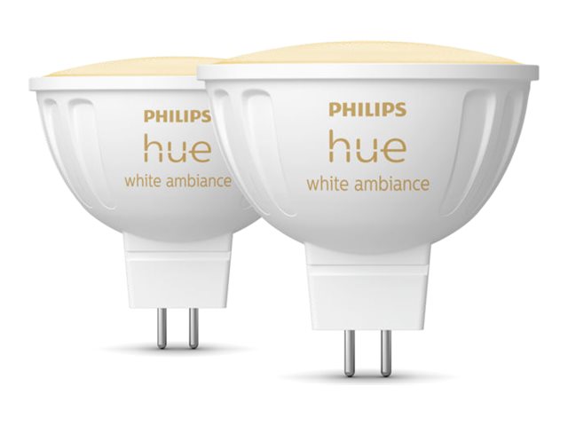 Philips Hue WA 12V MR16, 2pcs pack | GU5.3 | 5.1 W | Warm to cool white light