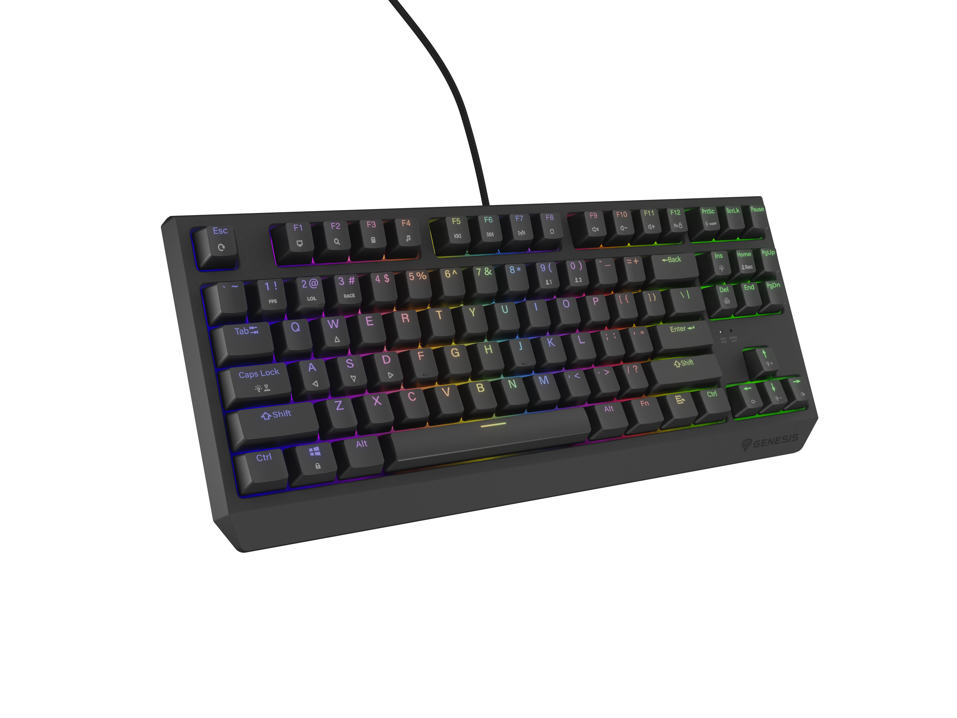 Genesis THOR 230 TKL | Mechanical Gaming Keyboard | Wired | US | Black | USB Type-A | Linear