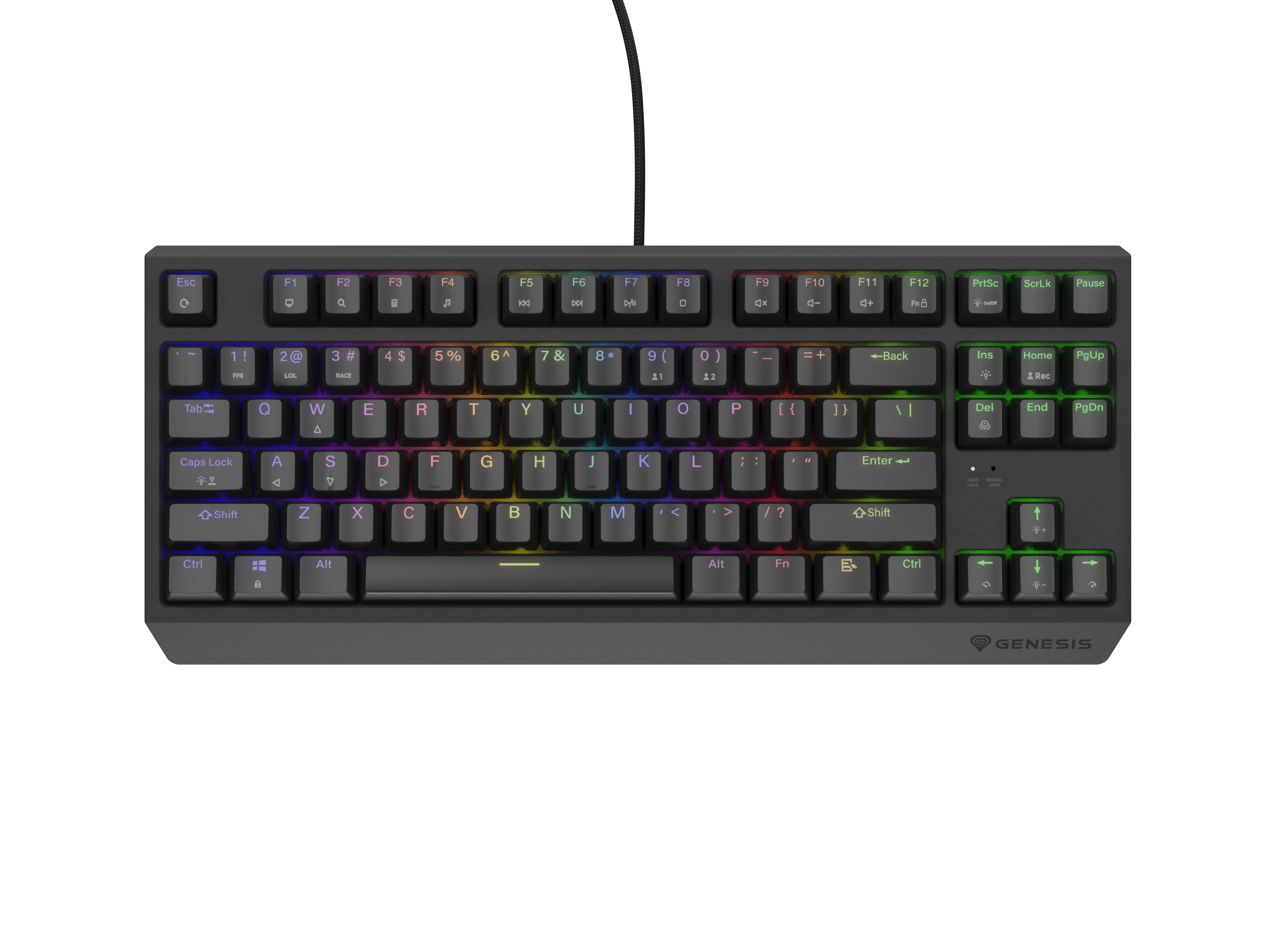 Genesis THOR 230 TKL | Mechanical Gaming Keyboard | Wired | US | Black | USB Type-A | Linear