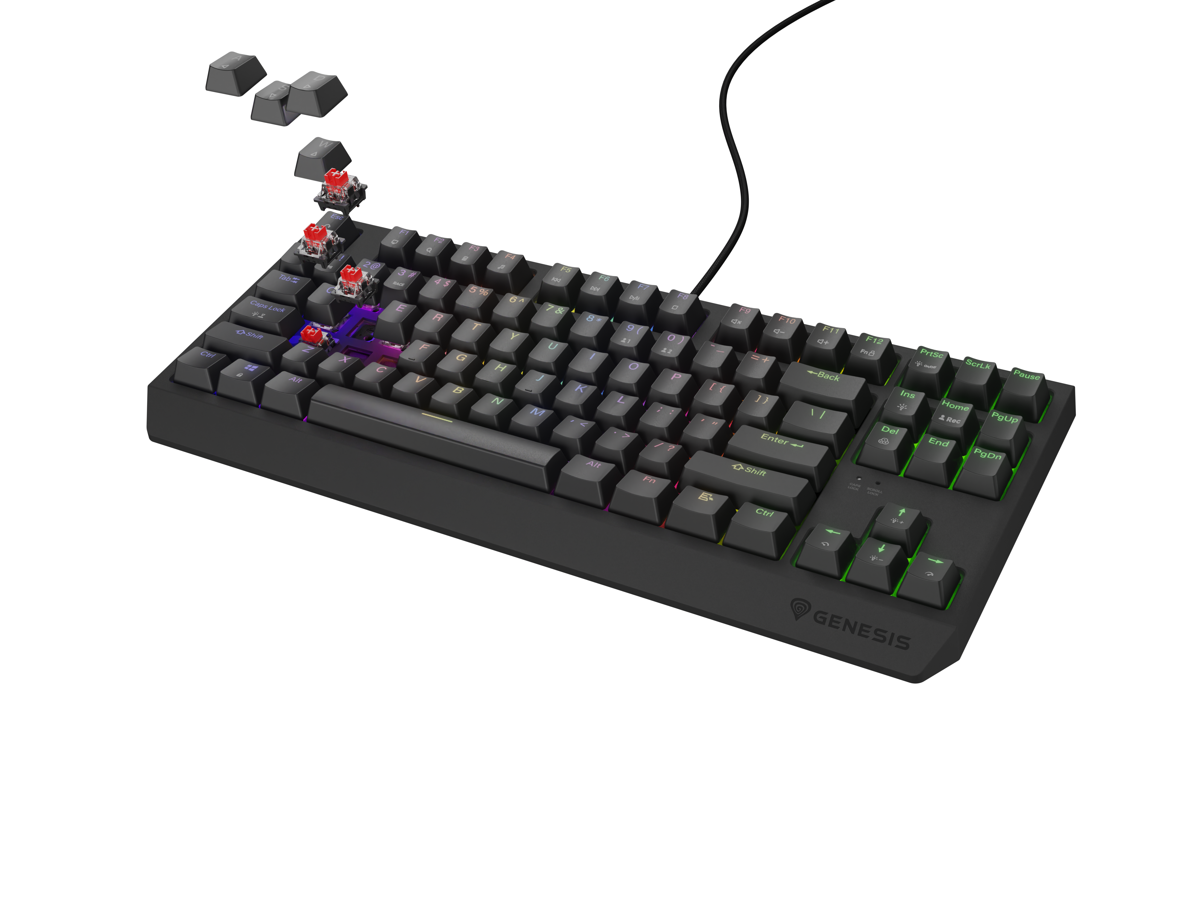 Genesis THOR 230 TKL | Mechanical Gaming Keyboard | Wired | US | Black | USB Type-A | Linear
