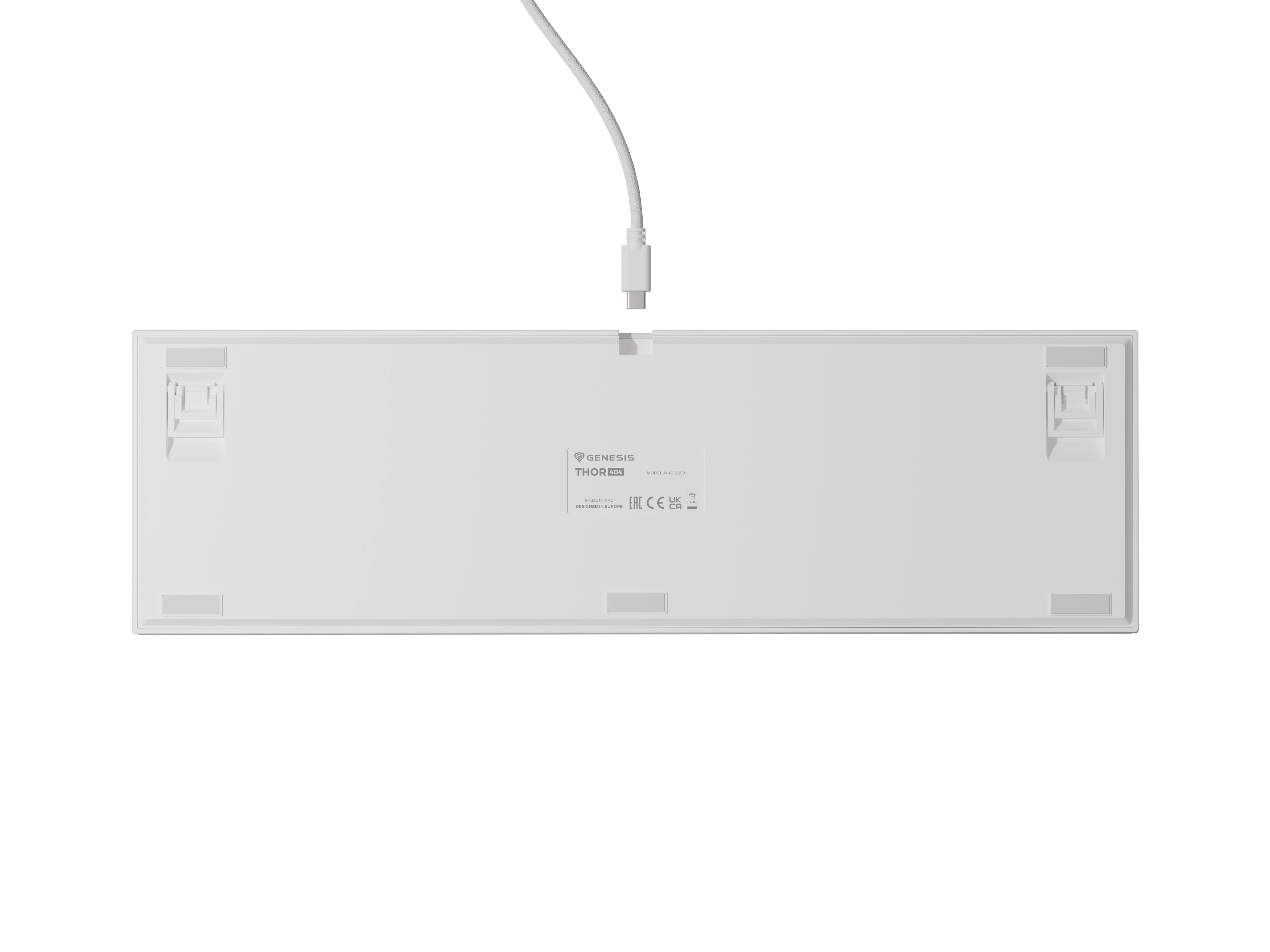 Genesis Thor 404 | Mechanical Gaming Keyboard | Wired | US | White | USB | Gateron Yellow Pro