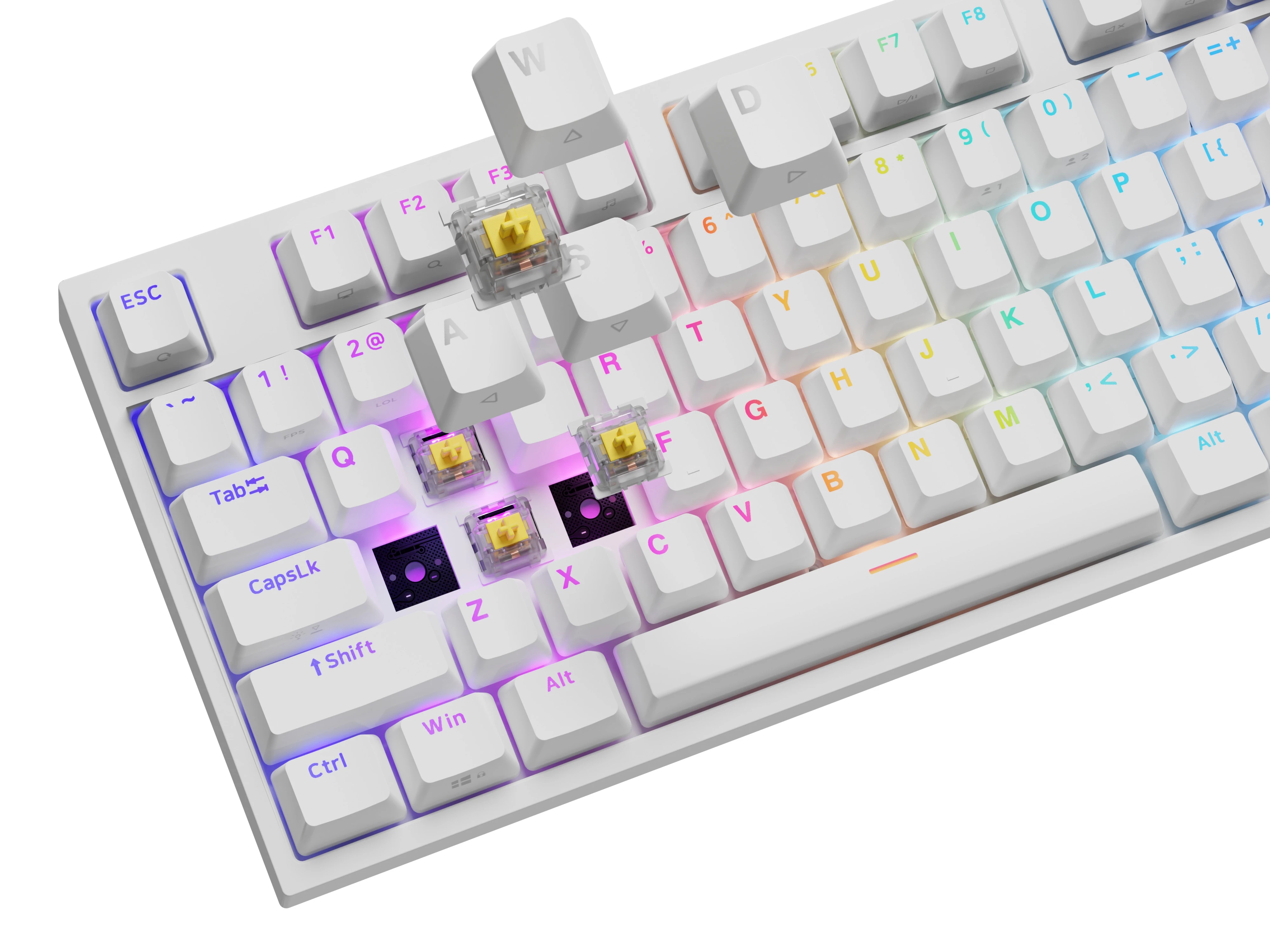 Genesis Thor 404 | Mechanical Gaming Keyboard | Wired | US | White | USB | Gateron Yellow Pro