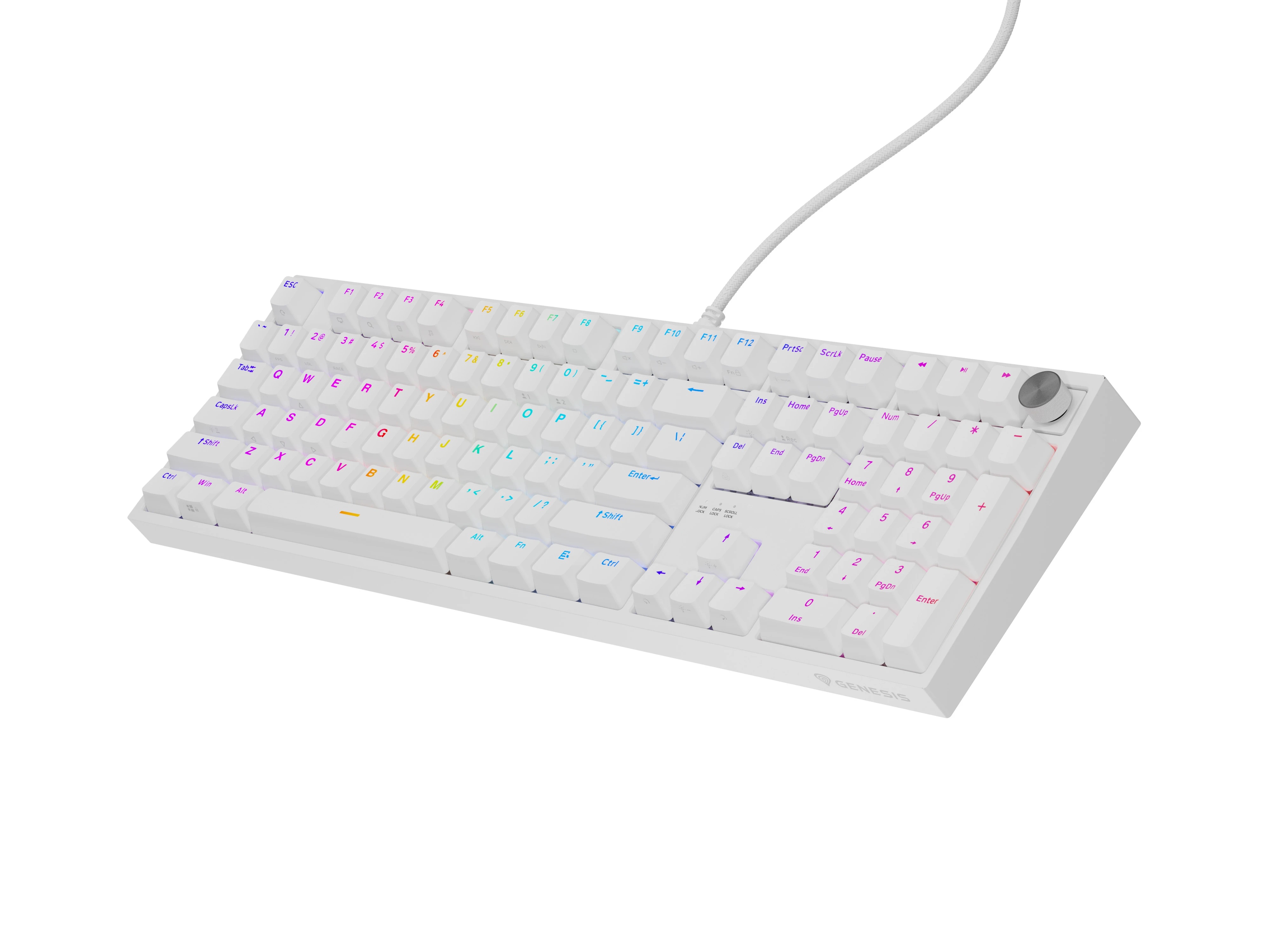 Genesis Thor 404 | Mechanical Gaming Keyboard | Wired | US | White | USB | Gateron Yellow Pro
