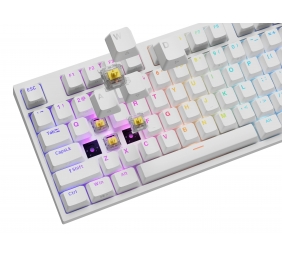 Genesis Thor 404 | Mechanical Gaming Keyboard | Wired | US | White | USB | Gateron Yellow Pro