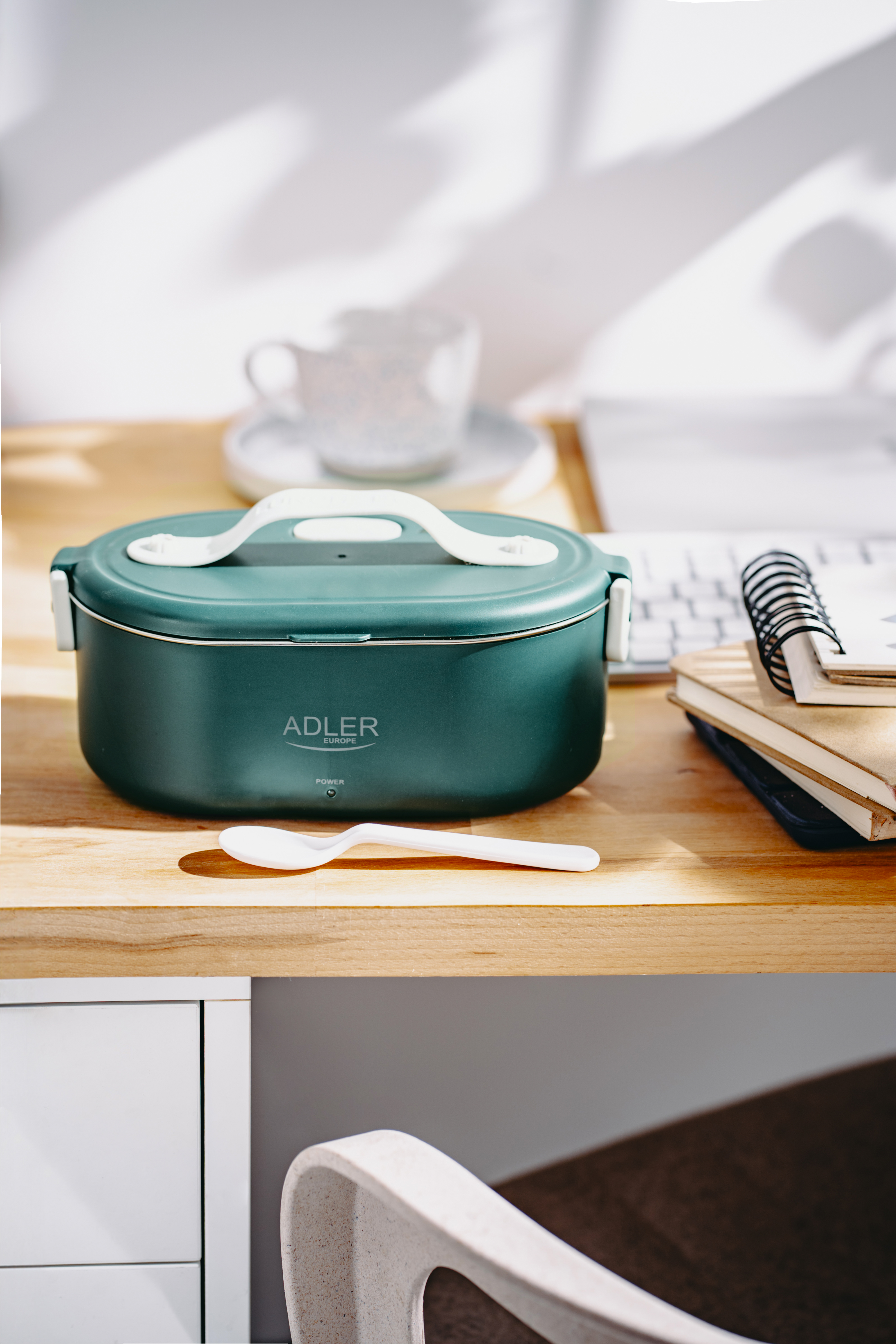 Adler | Electric lunch box with thermal bag | AD 4522 | 0.8 L | Plastic/Stainless steel | Green | Lid included