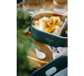 Adler | Electric lunch box with thermal bag | AD 4522 | 0.8 L | Plastic/Stainless steel | Green | Lid included
