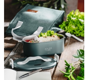 Adler | Electric lunch box with thermal bag | AD 4522 | 0.8 L | Plastic/Stainless steel | Green | Lid included