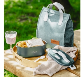 Adler | Electric lunch box with thermal bag | AD 4522 | 0.8 L | Plastic/Stainless steel | Green | Lid included