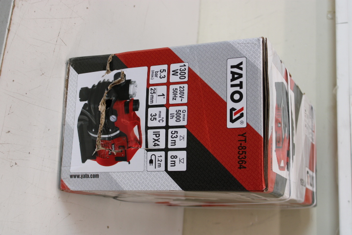 SALE OUT. YT.GARDEN PUMP WITH FILTER 1300W | Yato DAMAGED PACKAGING, BROKEN PLASTIC COVER