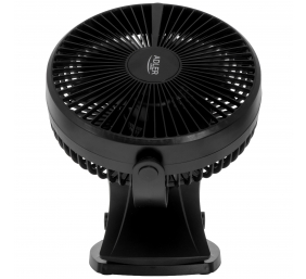 Adler Rechargeable Clip-on Desk Fan | AD 7342 | Table Fan | Black | Diameter 15.5 cm | Number of speeds 3 | Oscillation | 5 W