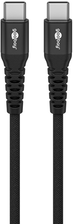 Goobay | USB-C Supersoft Textile Cable with Metal Plugs, 1 m