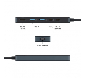 Hyper HyperDrive Flex 5 Port USB-C Hub | HD4101BKGL | HDMI ports quantity 1