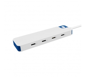 Hyper HyperDrive Flex 4 Port USB-C Hub, White/Blue | HD5201BUGL