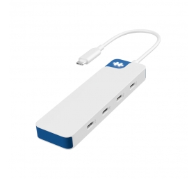Hyper HyperDrive Flex 4 Port USB-C Hub, White/Blue | HD5201BUGL