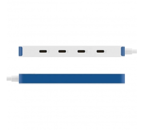 Hyper HyperDrive Flex 4 Port USB-C Hub, White/Blue | HD5201BUGL