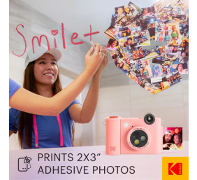 Kodak SMILE+ Momentinis fotoaparatas, 2x3'', Rausva