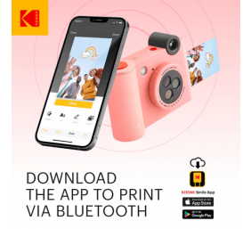 Kodak SMILE+ Momentinis fotoaparatas, 2x3'', Rausva