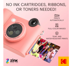 Kodak SMILE+ Momentinis fotoaparatas, 2x3'', Rausva