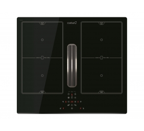 CATA | AS 600 | Induction hob with built-in hood | 59 cm | Number of burners/cooking zones 4 | Black | Touch