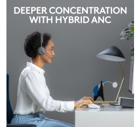 Logitech Zone Wireless 2 UC Belaidės ausinės, USB-C, USB-C Bluetooth receiver, Graphite