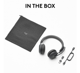 Logitech Zone Wireless 2 UC Belaidės ausinės, USB-C, USB-C Bluetooth receiver, Graphite