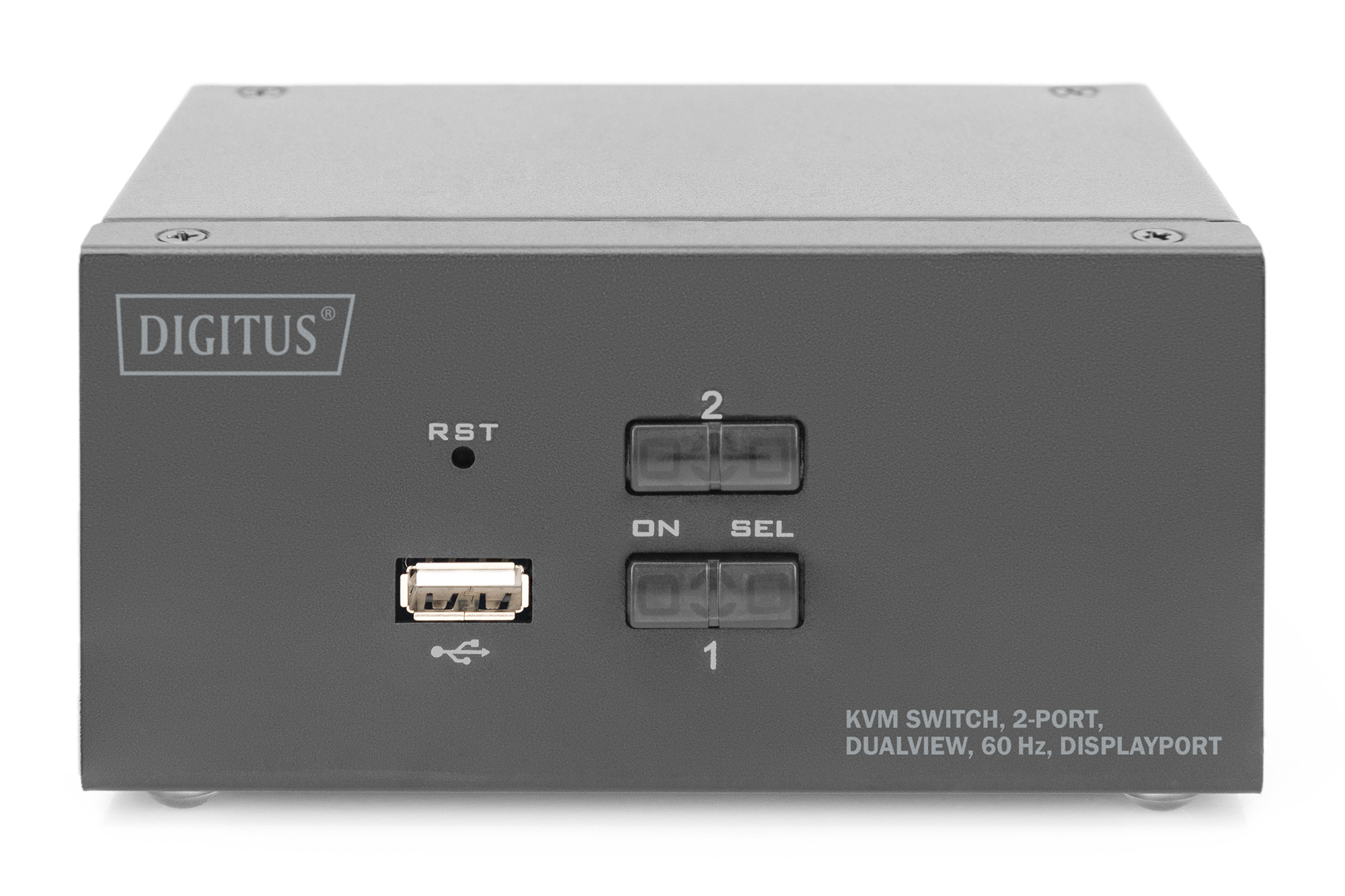 Digitus KVM Switch, 2-Port, Dual Display, 4K, DisplayPort | DS-12862