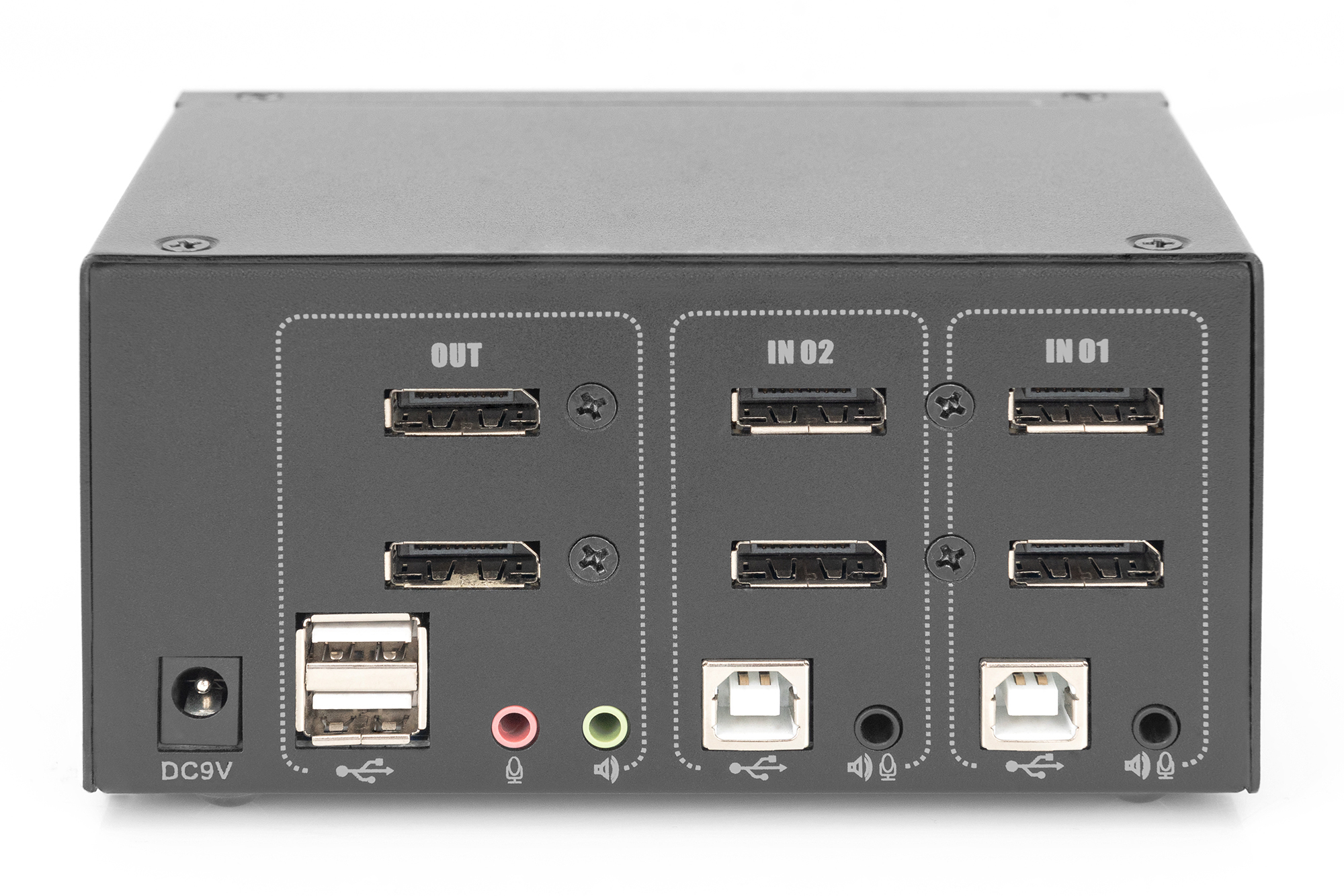 Digitus KVM Switch, 2-Port, Dual Display, 4K, DisplayPort | DS-12862