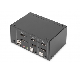 Digitus KVM Switch, 2-Port, Dual Display, 4K, DisplayPort | DS-12862