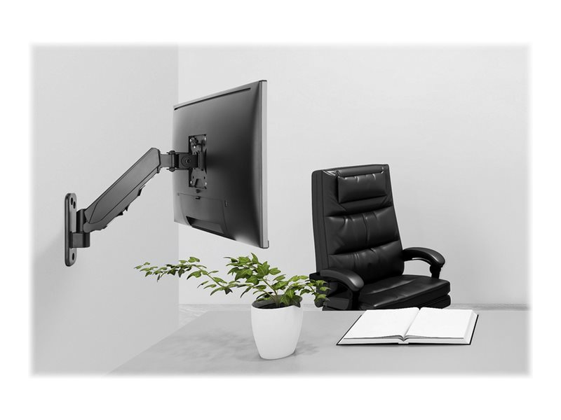 Digitus Wall mount | DA-90396 | Adjustable Height, Rotate, Tilt | 17-32 " | Maximum weight (capacity) 8 kg | Black