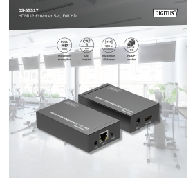 Digitus | HDMI IP Extender Set, Full HD, 120 m | DS-55517