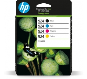 HP 924 CMYK 4-Pack (6C3Z1NE) Rašalinių kasečių komplektas, BK/C/M/Y