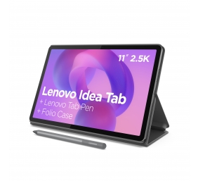 Lenovo Idea Tab 11 2.5K Mediatek Dimensity 6300/8GB/256GB/Android 15/Grey/2Y Warranty | Lenovo Tab (without power adapter) | Idea Tab | 11 " | Luna Grey | IPS | 2560x1600 pixels | MediaTek | Dimensity 6300 | 8 GB | Soldered LPDDR4x | 256 GB | Wi-Fi | Fron