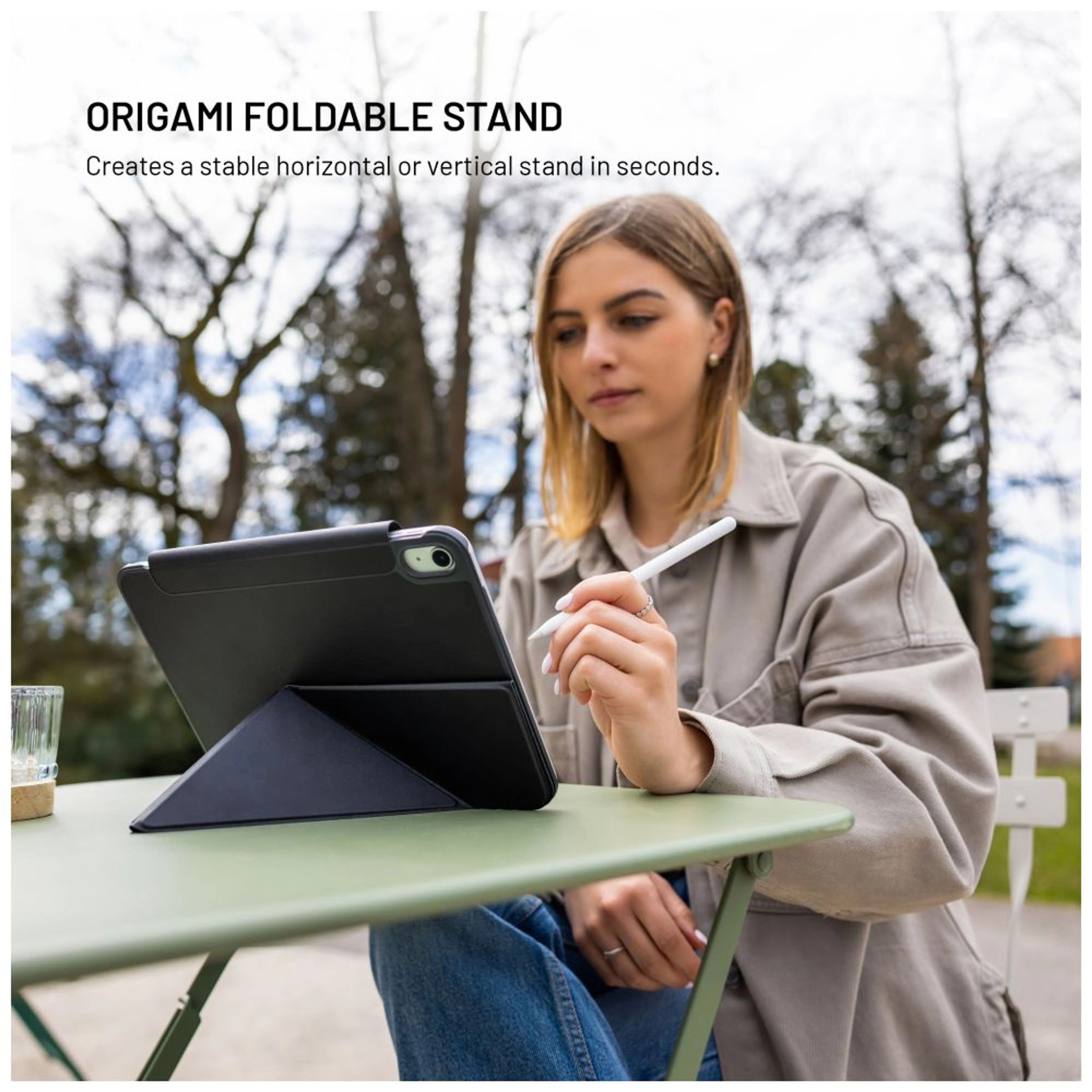 Fixed | Trinity Case | 10.9-11 " | Cover | Apple iPad 10.9" (2022)/iPad 11" (2025) | Black