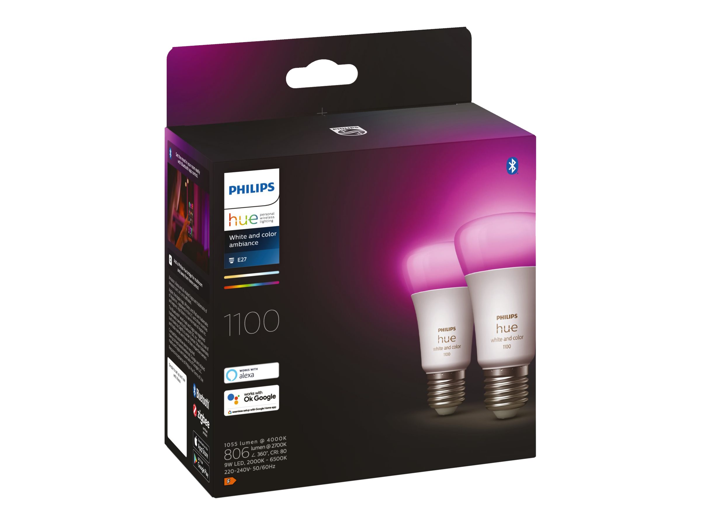 WCA 11W A60 E27 2pcs pack | E27 | 11  W | White and colour 2000K-6500K +16 million colors | Bluetooth and Zigbee