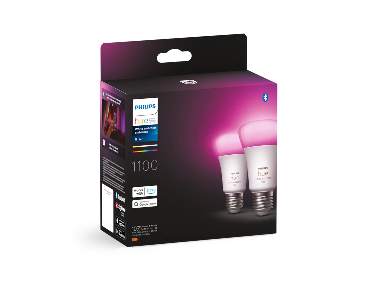 WCA 11W A60 E27 2pcs pack | E27 | 11  W | White and colour 2000K-6500K +16 million colors | Bluetooth and Zigbee