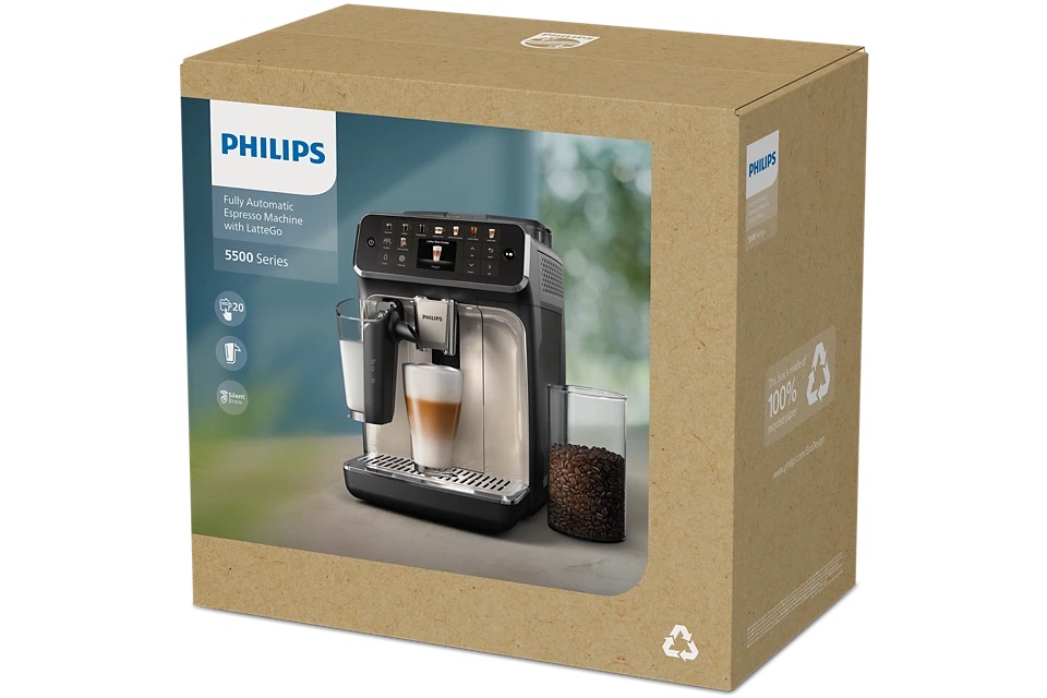 Philips | Coffee maker | EP5541/50 | Pump pressure 15 bar | Built-in milk frother | Fully Automatic | 1500 W | Black