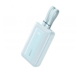 Anker Power Bank with Built-In USB-C and + Lighting Cable | A1680031 | 10000 mAh | 30W Output | Blue