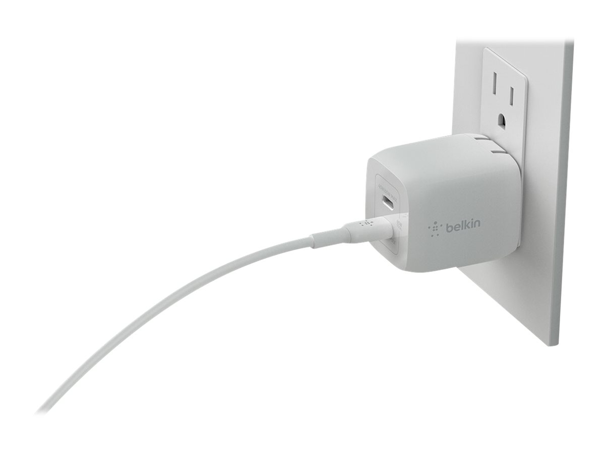 Belkin Dual USB-C GaN Wall Charger with PPS 45W | WCH011vfWH