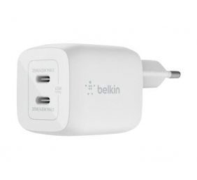 Belkin Dual USB-C GaN Wall Charger with PPS 45W | WCH011vfWH
