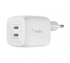 Belkin Dual USB-C GaN Wall Charger with PPS 45W | WCH011vfWH