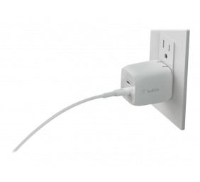 Belkin Dual USB-C GaN Wall Charger with PPS 45W | WCH011vfWH